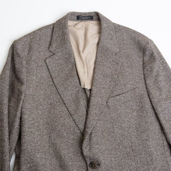 Banana Republic Italian Tweed Brown Suit 2pcs Jacket 42R Pants 36R - Picture 5 of 16